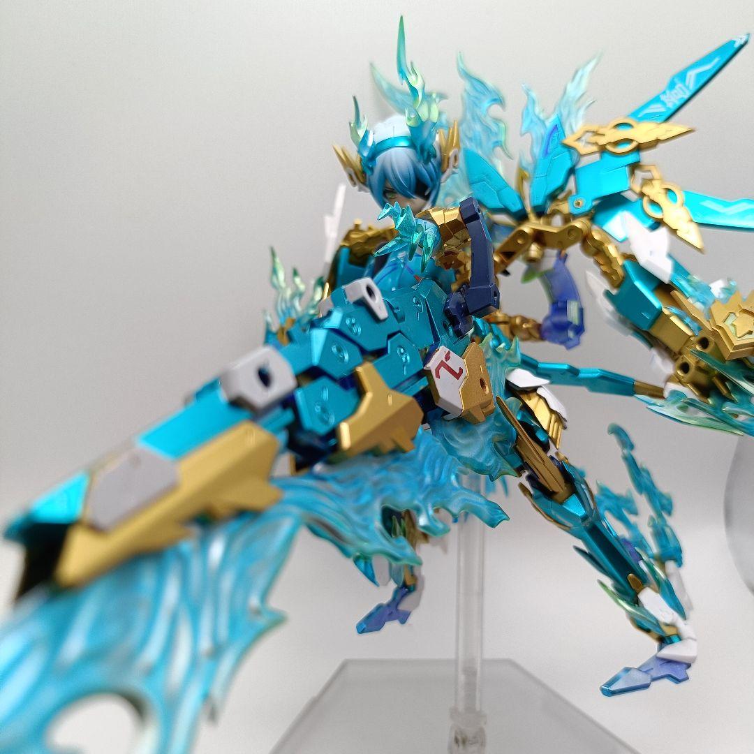 メガミデバイス　皇巫（オウブ) スサノヲ　蒼轟雷電　塗装完成　コトブキヤ