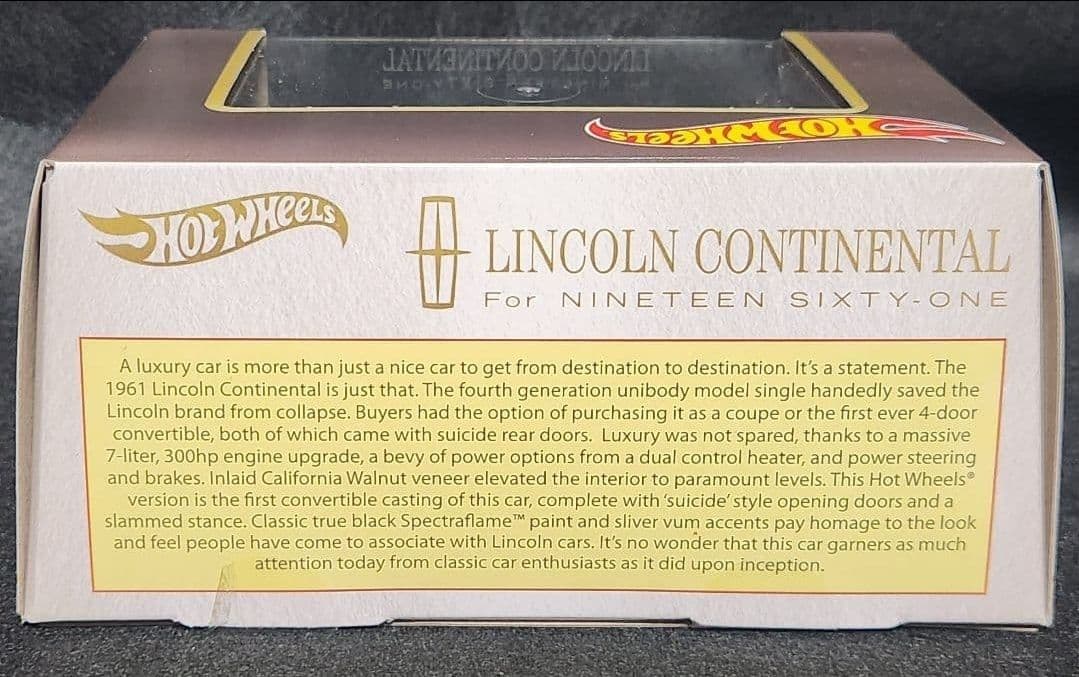 ホットウィール RLC リンカーン '61 コンチネンタル 限定 1961