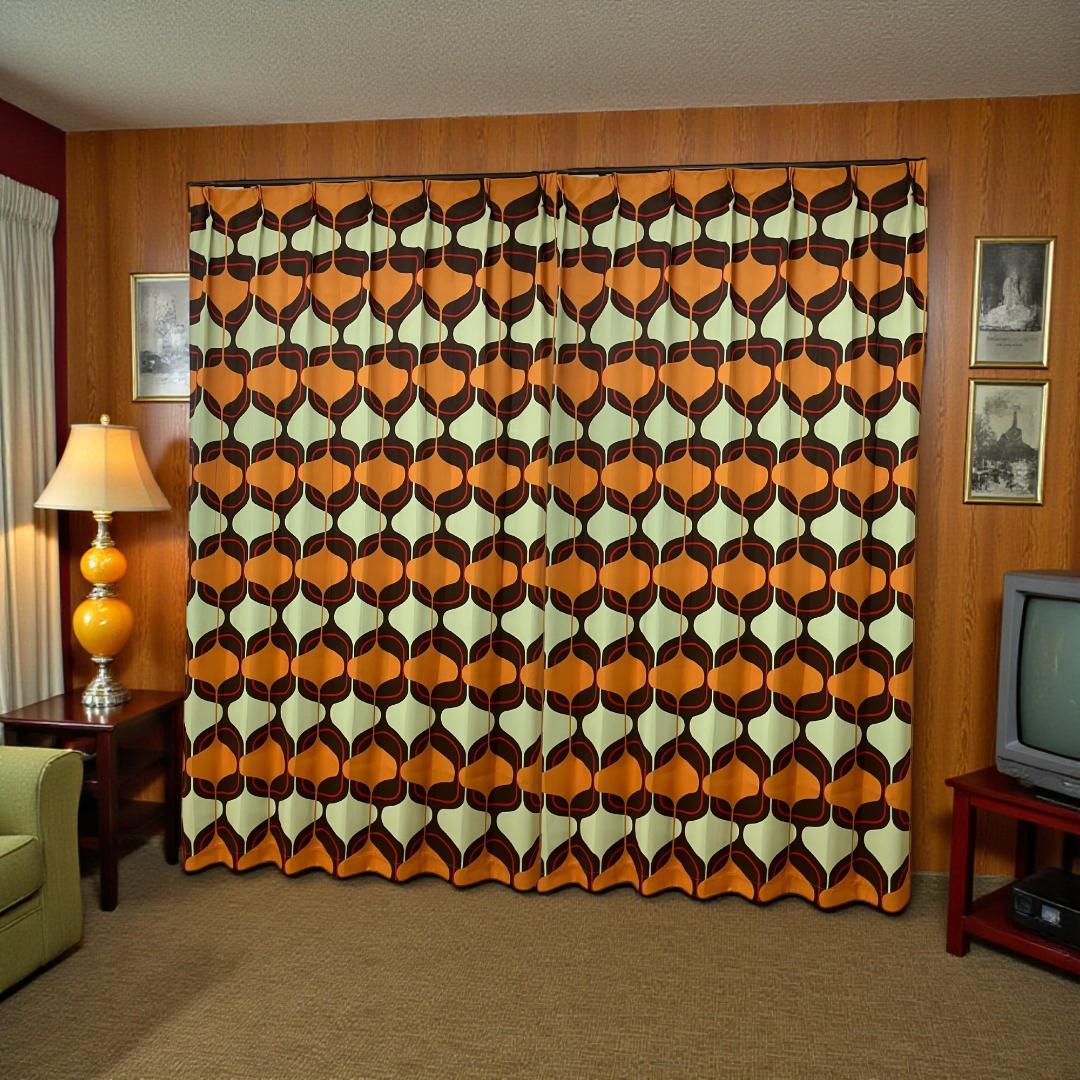 昭和レトロ カーテン2枚セット【SpaceTV2026】