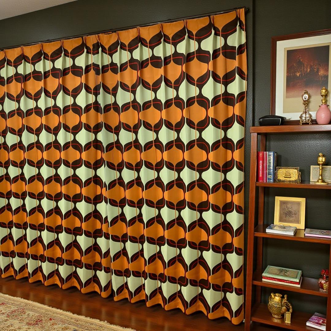 昭和レトロ カーテン2枚セット【SpaceTV2026】