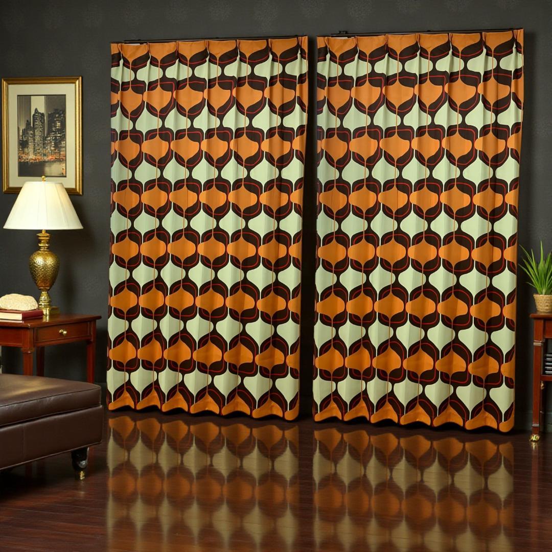 昭和レトロ カーテン2枚セット【SpaceTV2026】