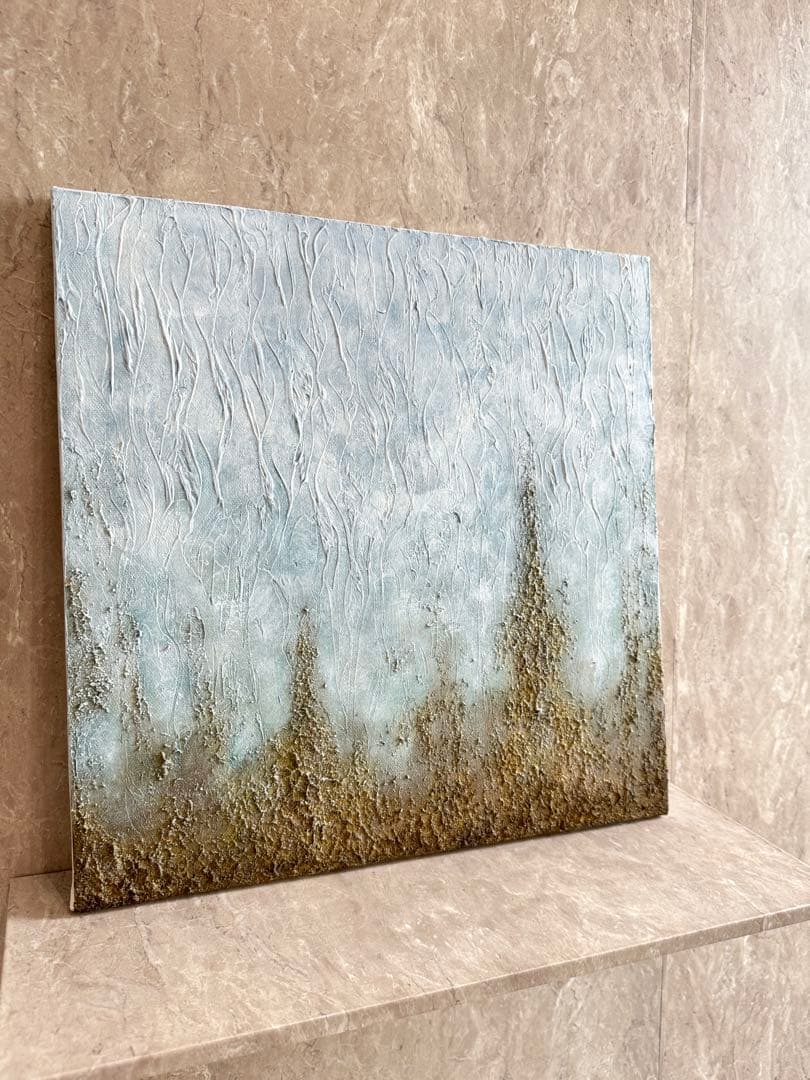 アクリル画テクスチャーアートno.25抽象画キャンバスアートパネルゴールド