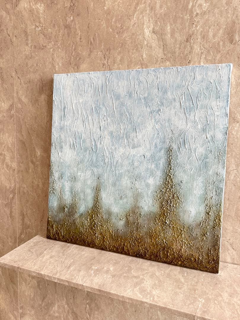 アクリル画テクスチャーアートno.25抽象画キャンバスアートパネルゴールド