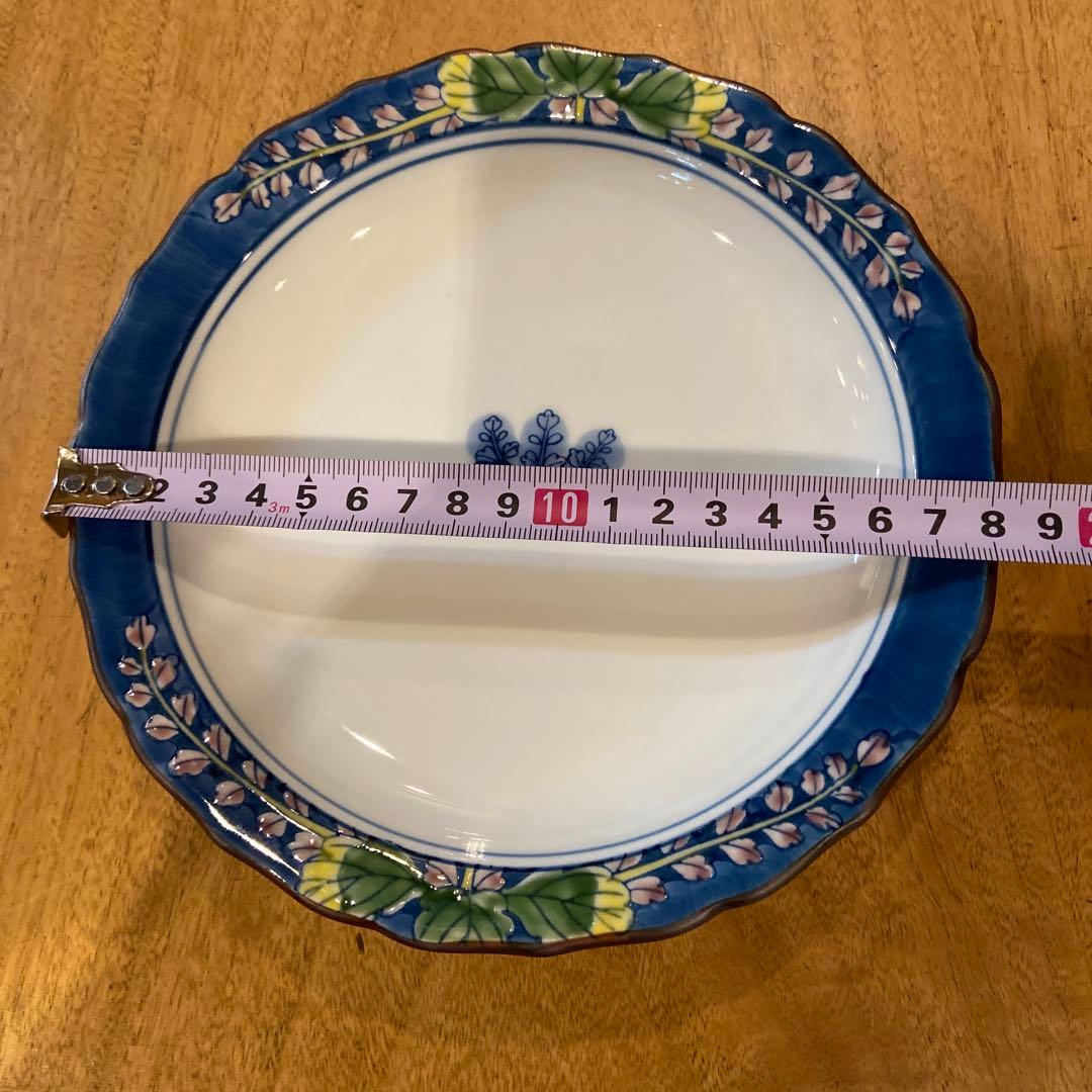 ■有田焼 華山 桐絵 和皿 5枚 共箱 18㎝ 銘々皿 中皿 萬右衛門