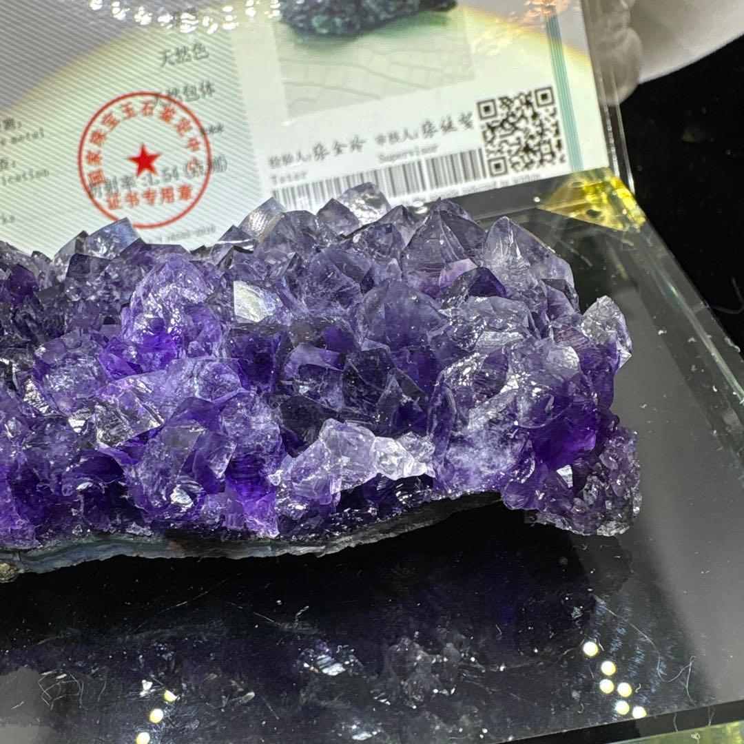 まめ様 ウルグアイ産帝王アメジストクラスターNo.1270 鑑定書付き