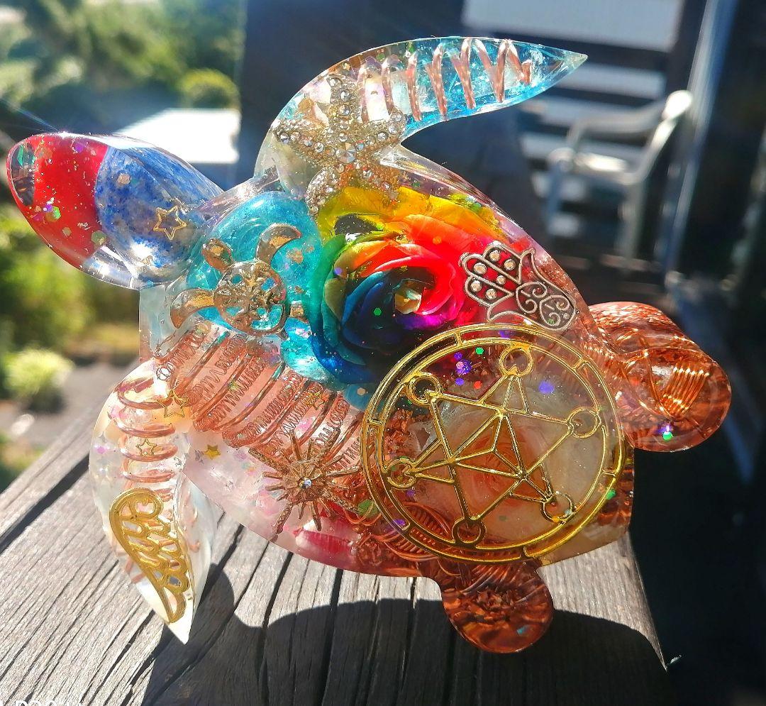 大きなRAINBOW✧海亀さんのオルゴナイト❤ナミさま❤専用です