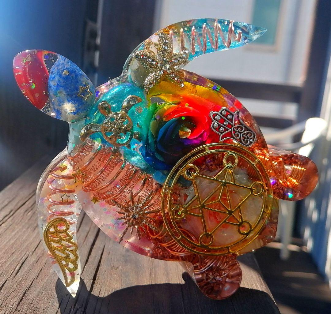 大きなRAINBOW✧海亀さんのオルゴナイト❤ナミさま❤専用です