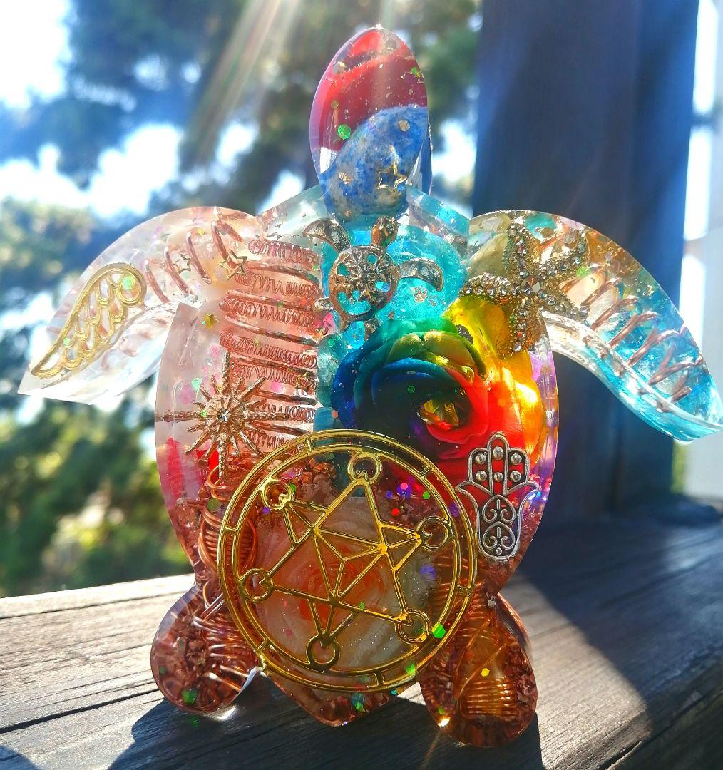 大きなRAINBOW✧海亀さんのオルゴナイト❤ナミさま❤専用です