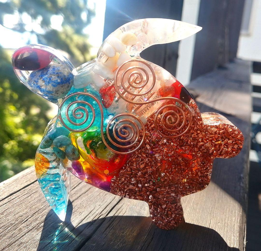 大きなRAINBOW✧海亀さんのオルゴナイト❤ナミさま❤専用です