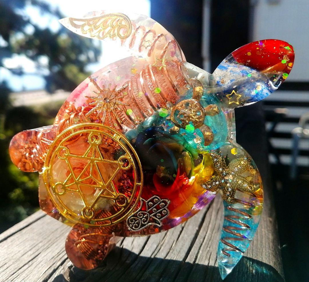 大きなRAINBOW✧海亀さんのオルゴナイト❤ナミさま❤専用です