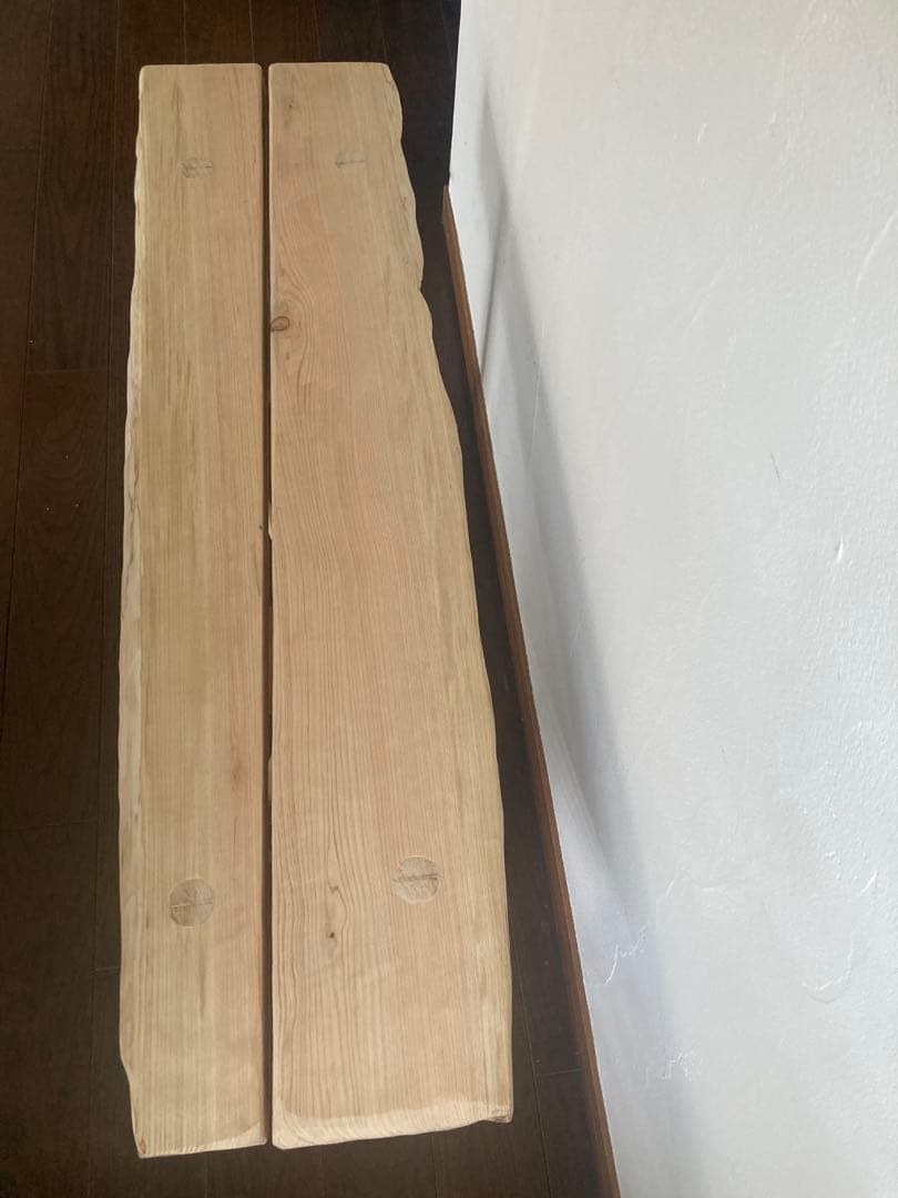 送料込○HINOKI○貴重ヒノキ一枚板ナチュラルベンチ