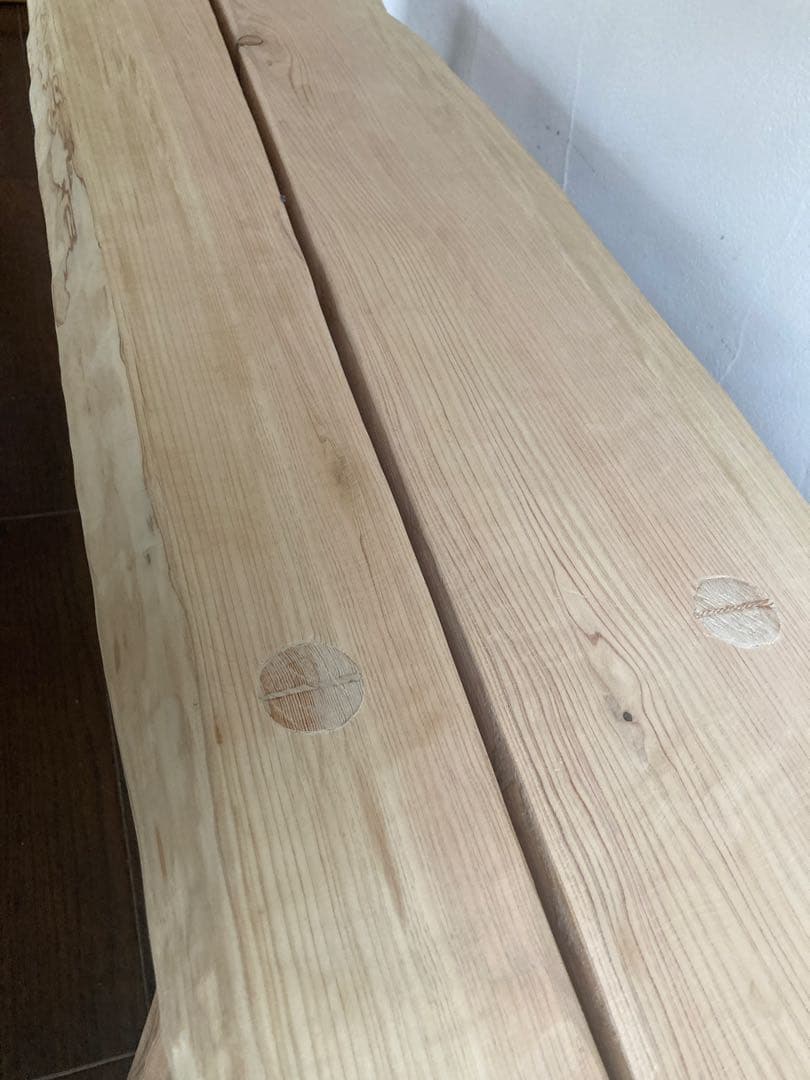 送料込○HINOKI○貴重ヒノキ一枚板ナチュラルベンチ