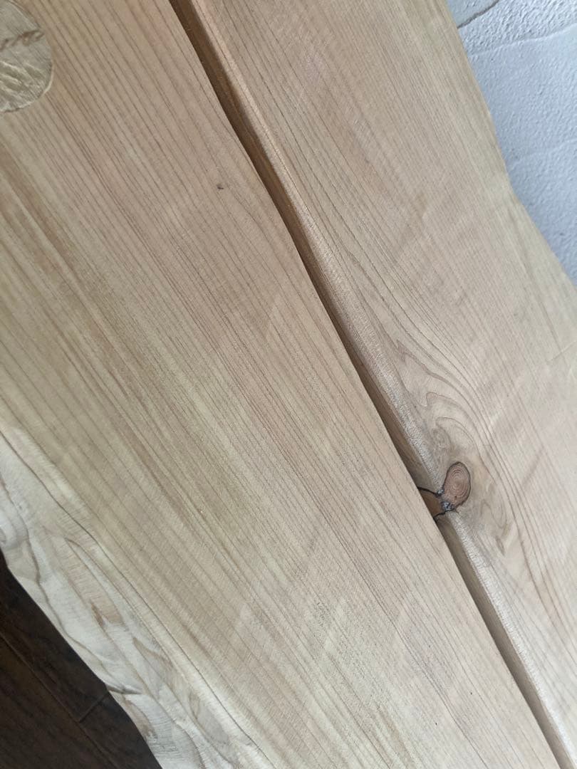送料込○HINOKI○貴重ヒノキ一枚板ナチュラルベンチ