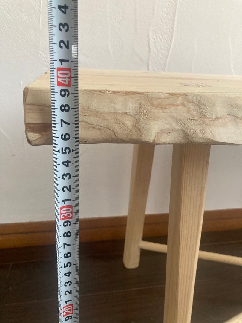 送料込○HINOKI○貴重ヒノキ一枚板ナチュラルベンチ