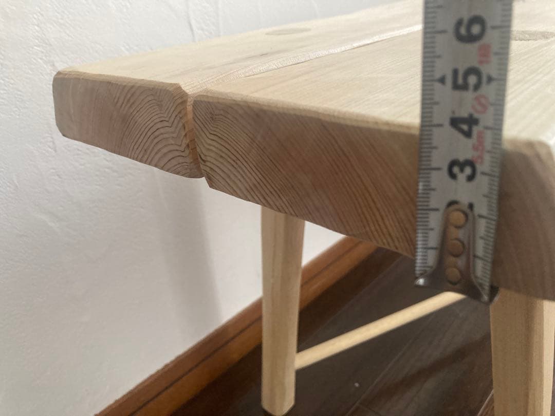 送料込○HINOKI○貴重ヒノキ一枚板ナチュラルベンチ