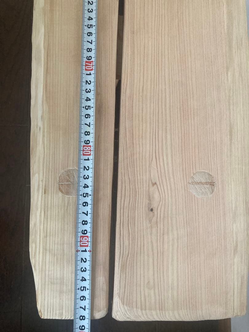 送料込○HINOKI○貴重ヒノキ一枚板ナチュラルベンチ