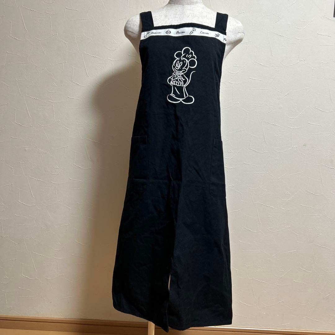 レトロ　未使用　ミッキーマウス シェフデザイン エプロン　しっかり厚地