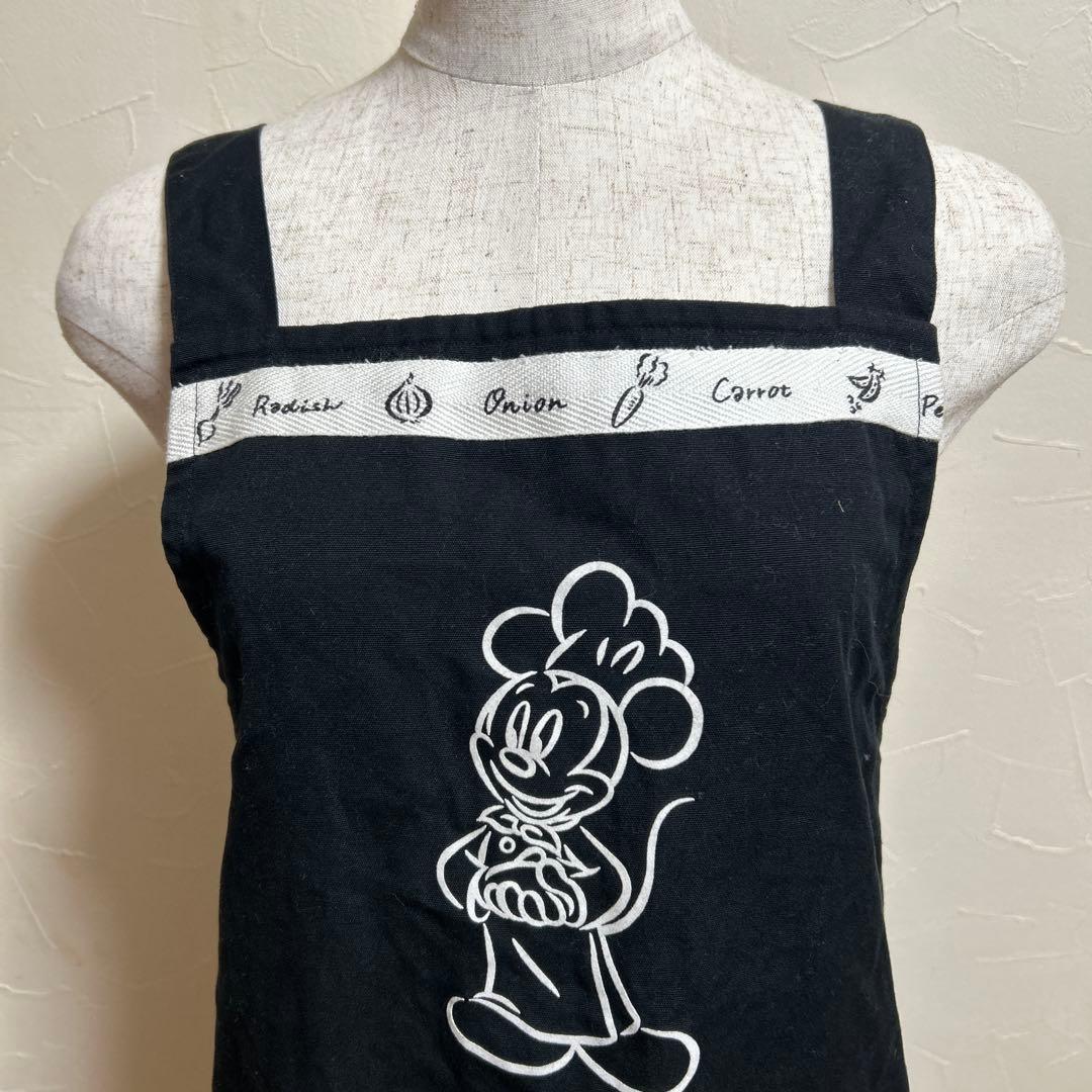 レトロ　未使用　ミッキーマウス シェフデザイン エプロン　しっかり厚地