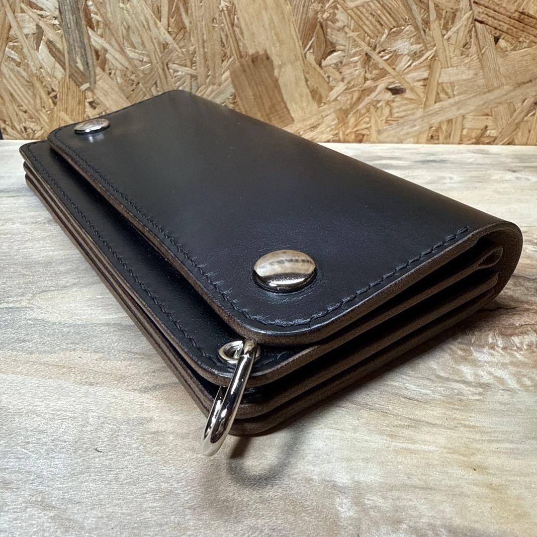 ホーウィン クロムエクセル 180 カスタム トラッカーウォレット ニッケル