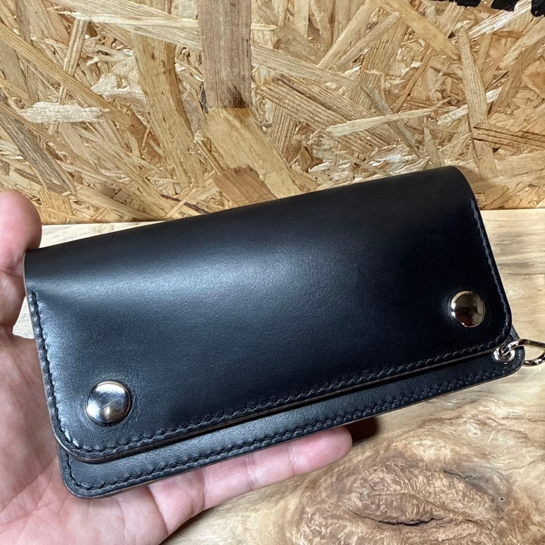 ホーウィン クロムエクセル 180 カスタム トラッカーウォレット ニッケル