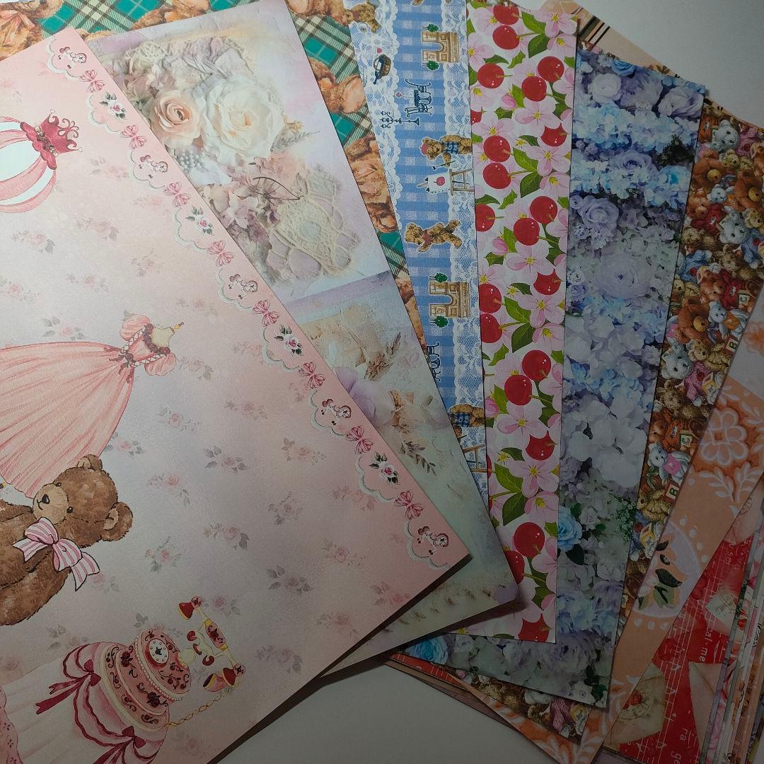 ゆう コラージュ素材 まとめ売り シール 紙もの 海外