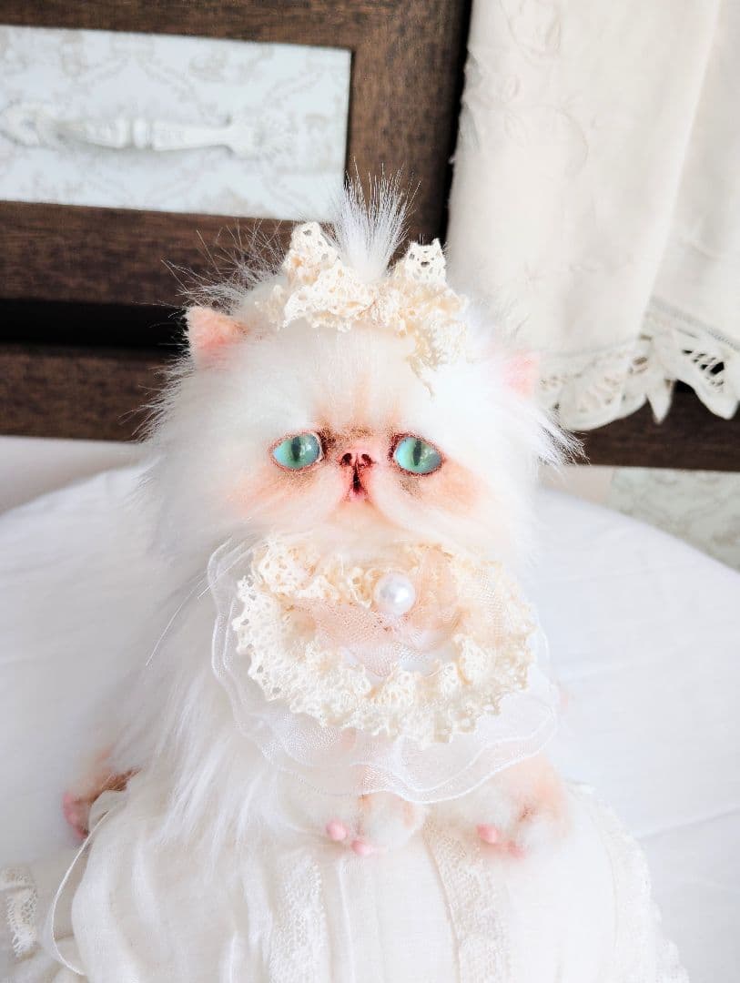 子猫ちゃん♡綺麗なオメメの美人さん♡アートドール♡ぬいぐるみ♡