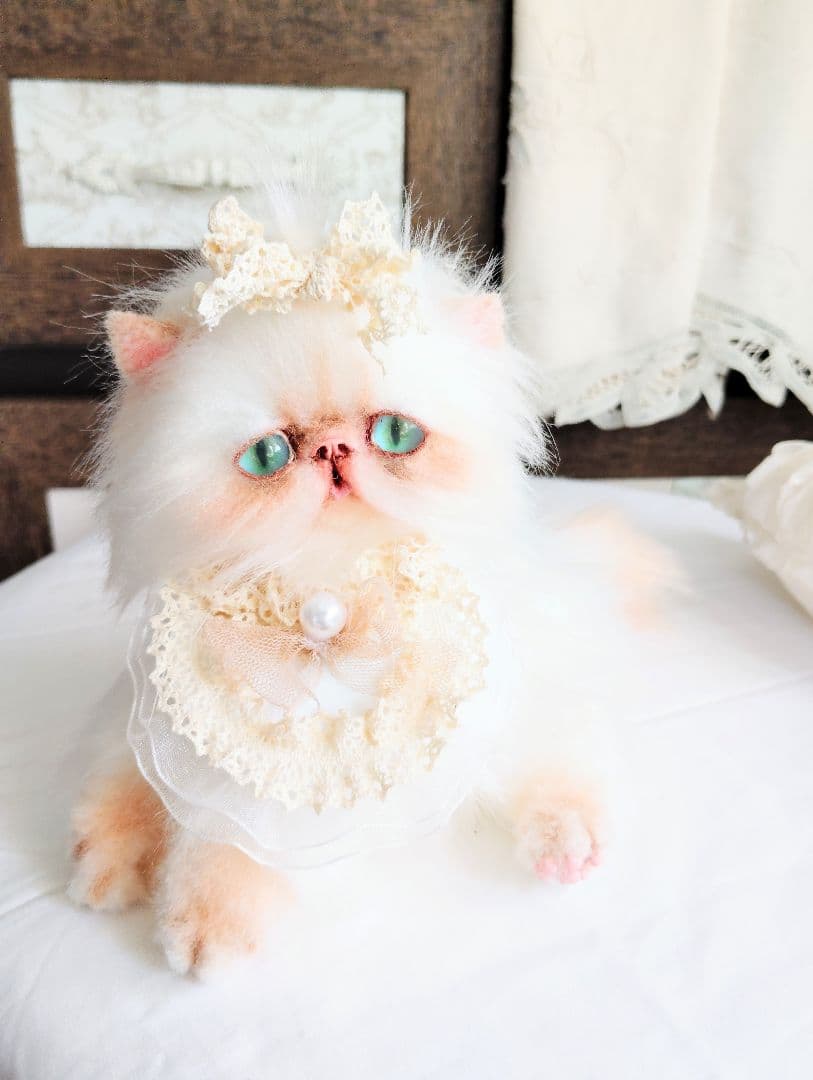 子猫ちゃん♡綺麗なオメメの美人さん♡アートドール♡ぬいぐるみ♡