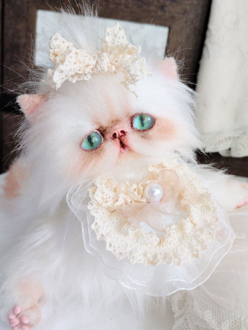子猫ちゃん♡綺麗なオメメの美人さん♡アートドール♡ぬいぐるみ♡