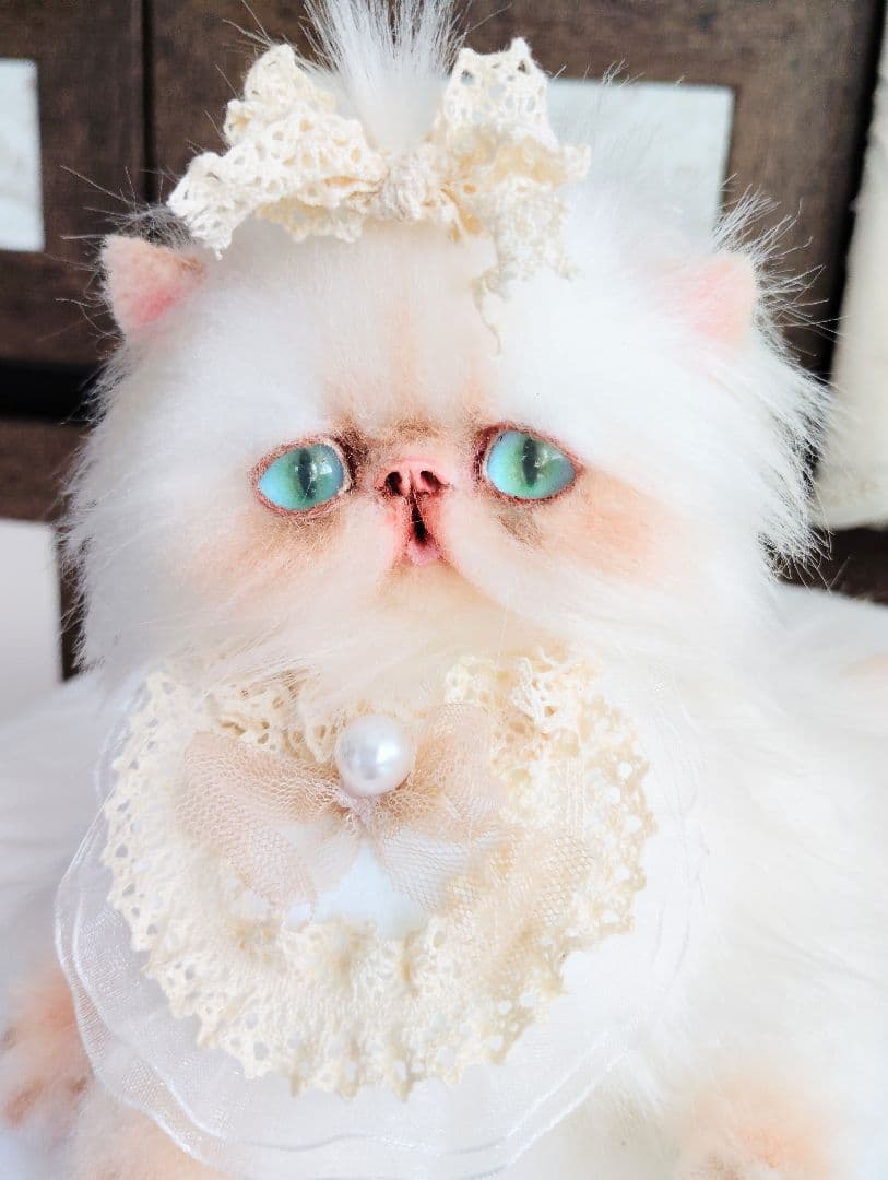 子猫ちゃん♡綺麗なオメメの美人さん♡アートドール♡ぬいぐるみ♡