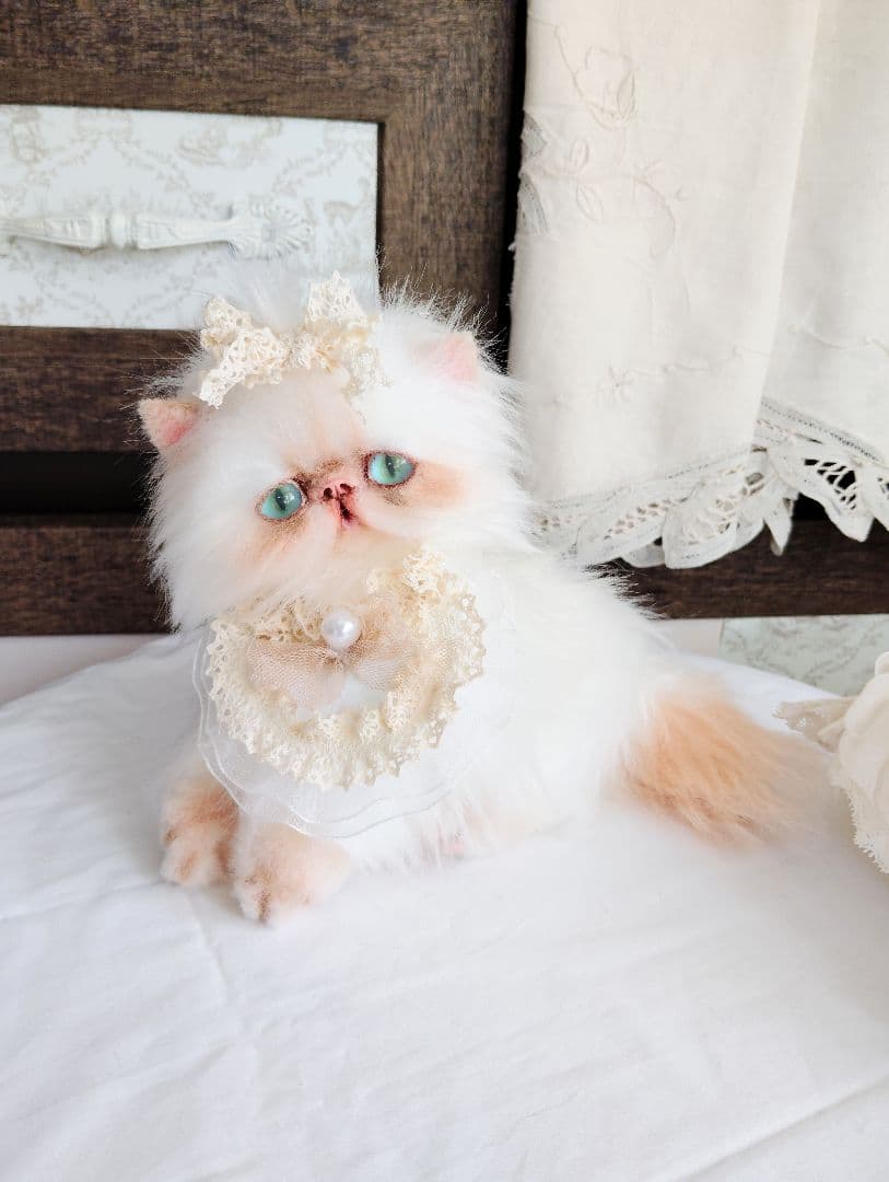 子猫ちゃん♡綺麗なオメメの美人さん♡アートドール♡ぬいぐるみ♡