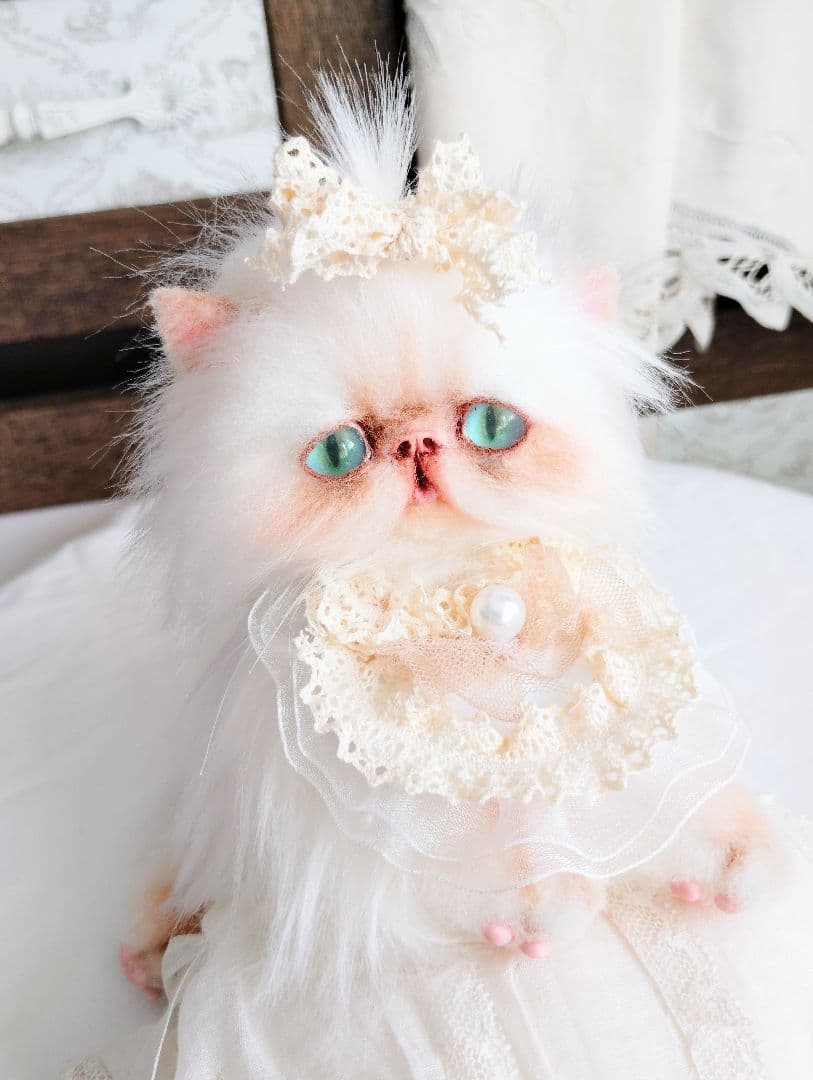 子猫ちゃん♡綺麗なオメメの美人さん♡アートドール♡ぬいぐるみ♡