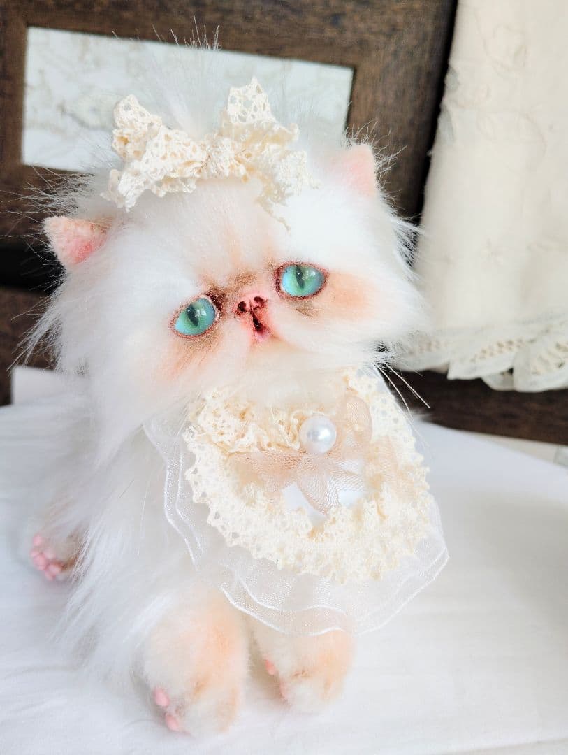 子猫ちゃん♡綺麗なオメメの美人さん♡アートドール♡ぬいぐるみ♡