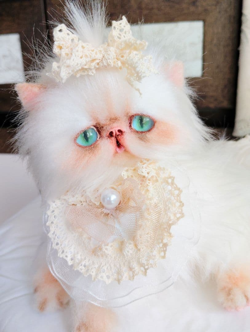 子猫ちゃん♡綺麗なオメメの美人さん♡アートドール♡ぬいぐるみ♡