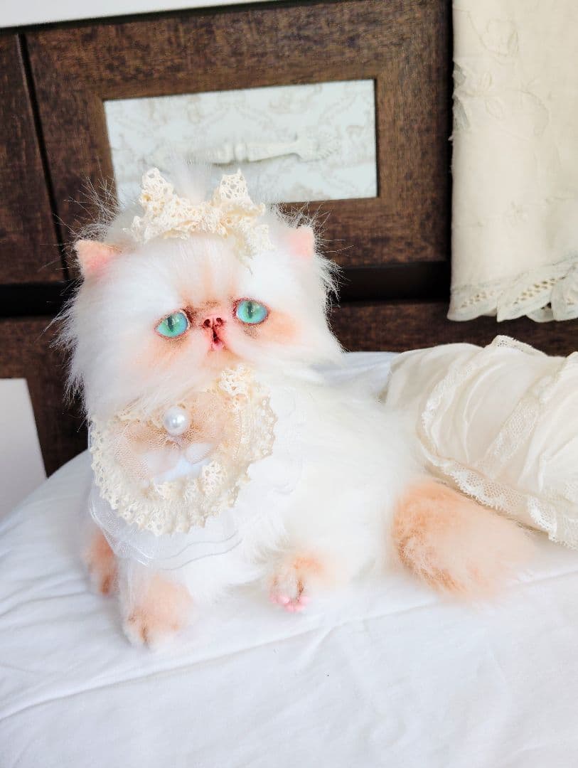 子猫ちゃん♡綺麗なオメメの美人さん♡アートドール♡ぬいぐるみ♡