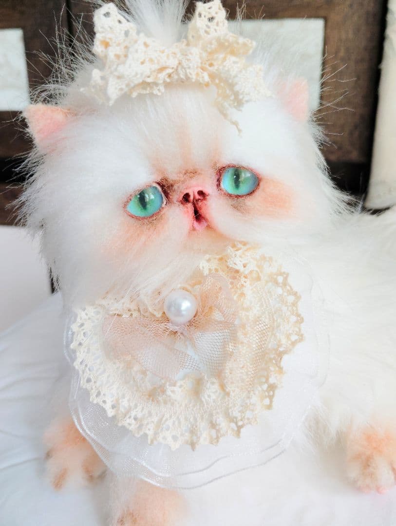 子猫ちゃん♡綺麗なオメメの美人さん♡アートドール♡ぬいぐるみ♡