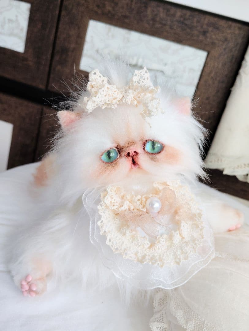 子猫ちゃん♡綺麗なオメメの美人さん♡アートドール♡ぬいぐるみ♡