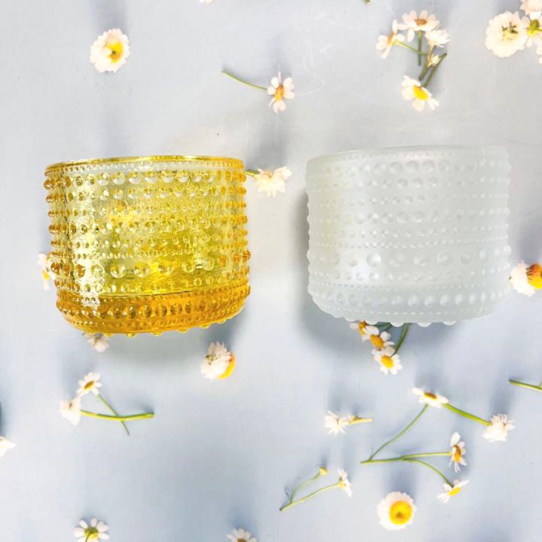 ♡イッタラ カステヘルミ キャンドルホルダー レモン　フロスト　ガラ北欧　北欧