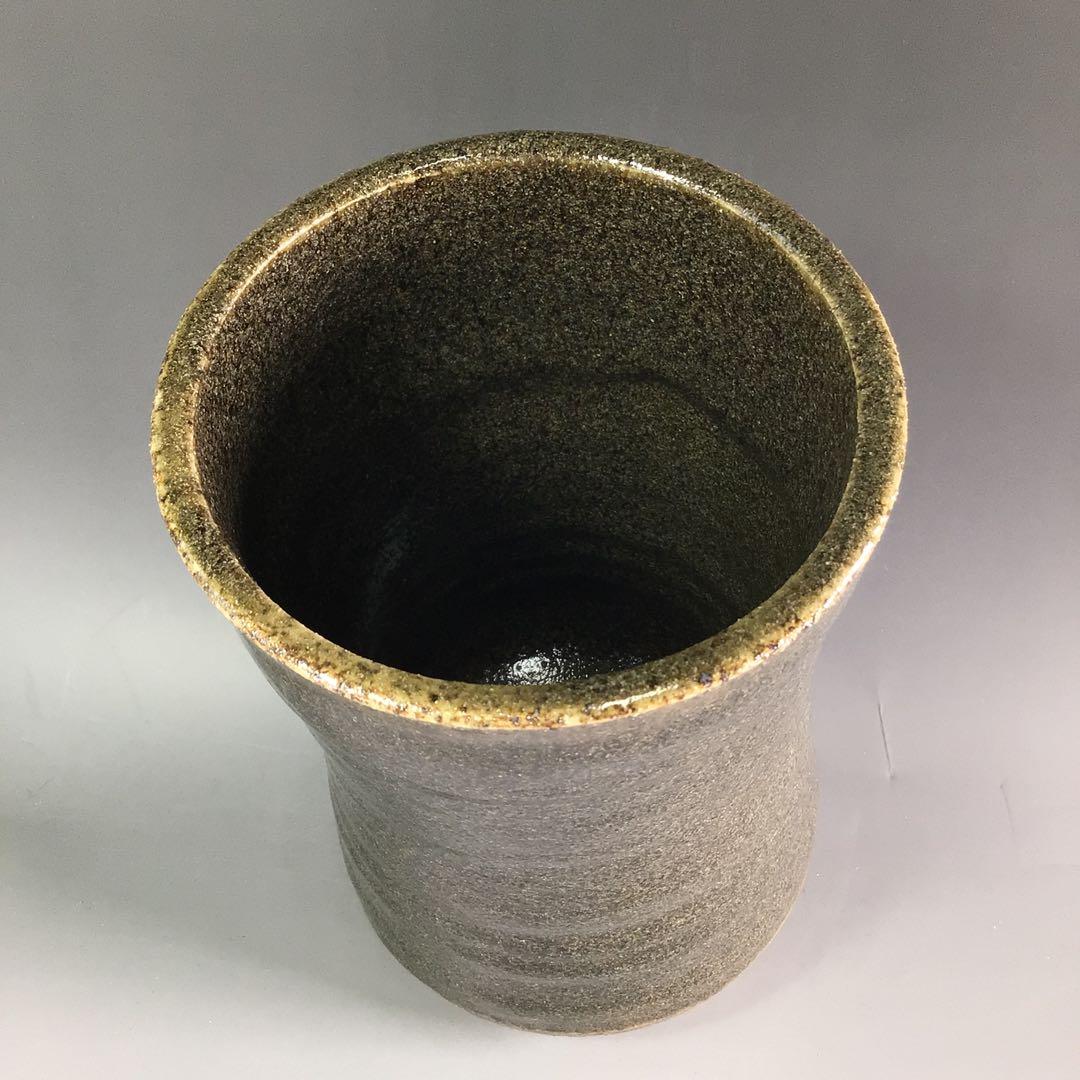 Ｐ９１９　水指　『高垣帰泥造』『於丹沢寄』『胴締水指』　共箱　茶道具