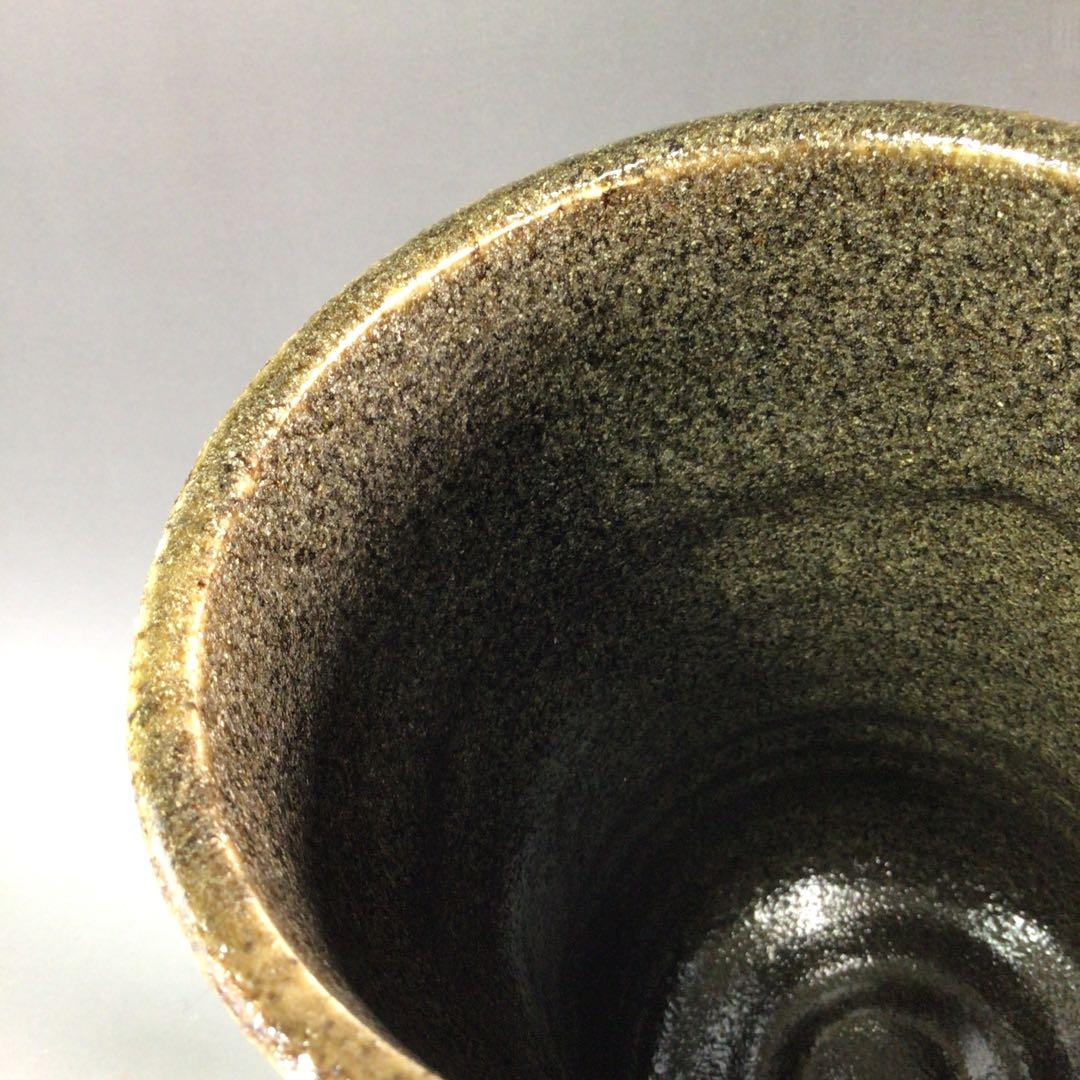 Ｐ９１９　水指　『高垣帰泥造』『於丹沢寄』『胴締水指』　共箱　茶道具