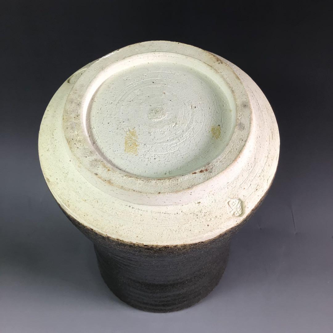 Ｐ９１９　水指　『高垣帰泥造』『於丹沢寄』『胴締水指』　共箱　茶道具