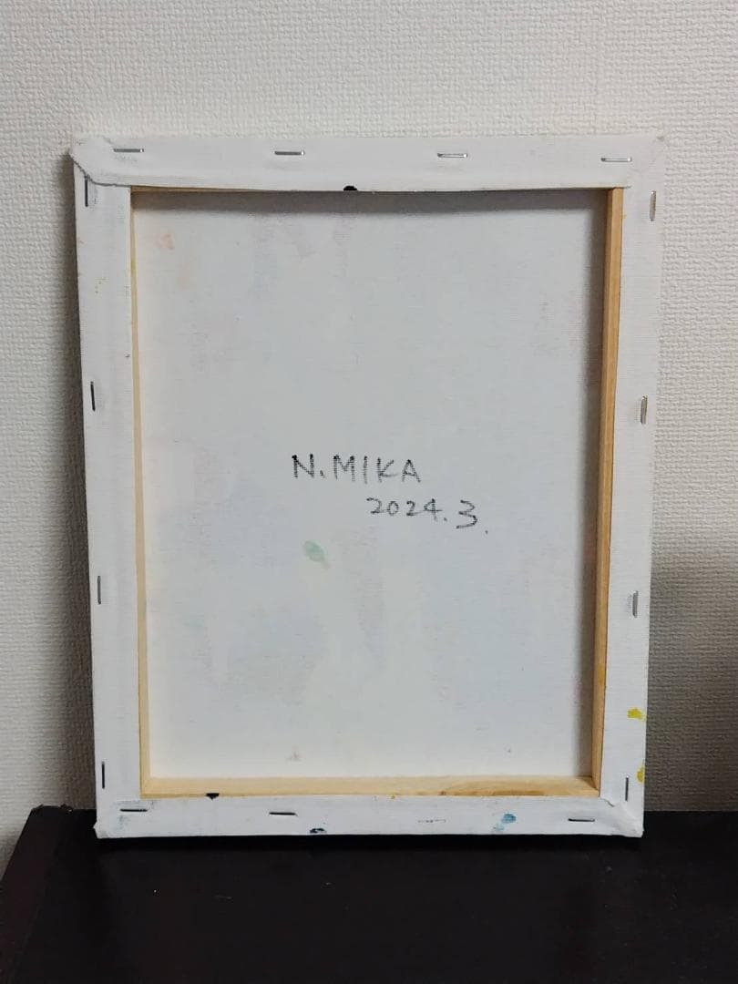 【真作】現代アート F3号 原画 N.MIKA 2024年制作 ミクストメディア