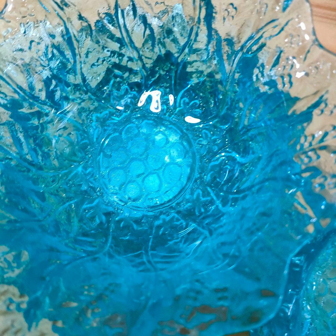 希少デッドストックイタリア製ヴィンテージ ガラスボウル6SET ターコイズブルー