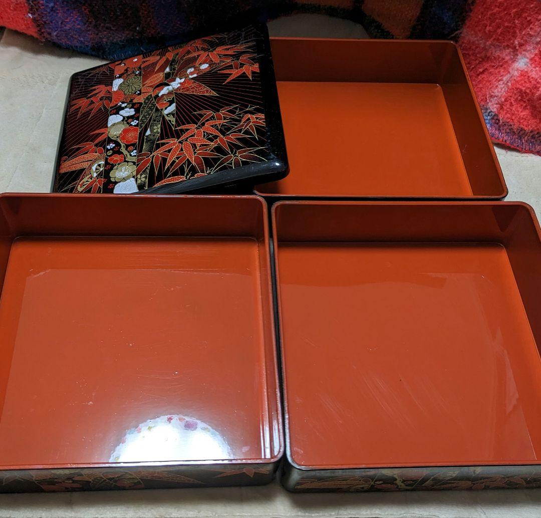 【レトロ】3段の重箱と祝い膳セット
