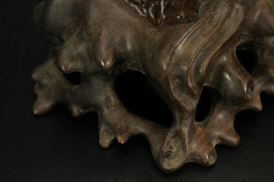 霊璧石 根木台 鑑賞石 中国美術 盆石 太湖石(ZE778)