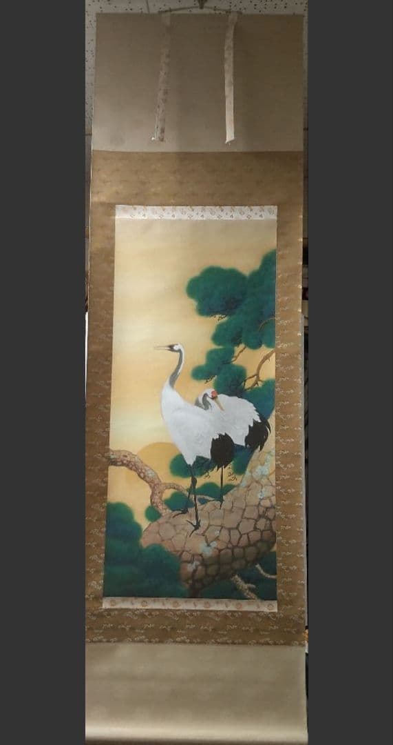 712z37絵画 日本画掛軸 茶掛軸 玉堂 骨董 掛け軸