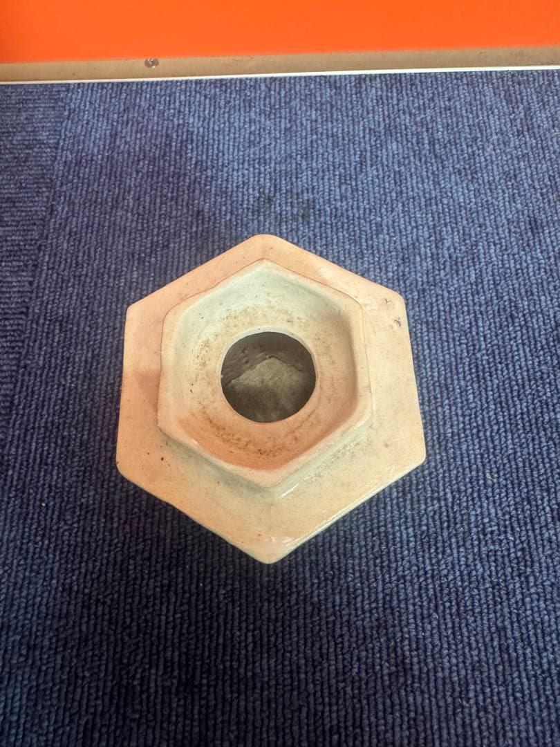 1755 中国骨董　乾隆年製銘　人物花柄文　置物　時代物