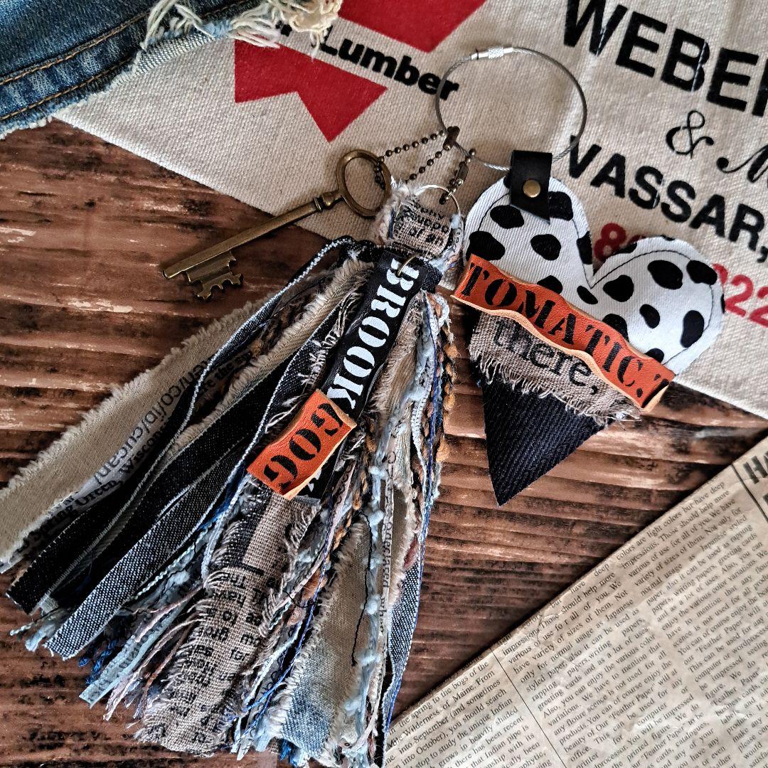 ★ぷっくりダルメシアンハート&タッセルチャーム★