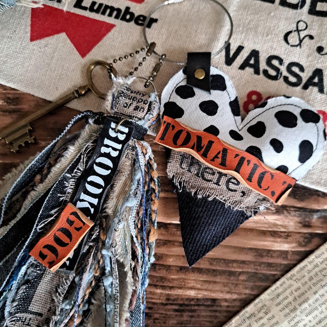 ★ぷっくりダルメシアンハート&タッセルチャーム★