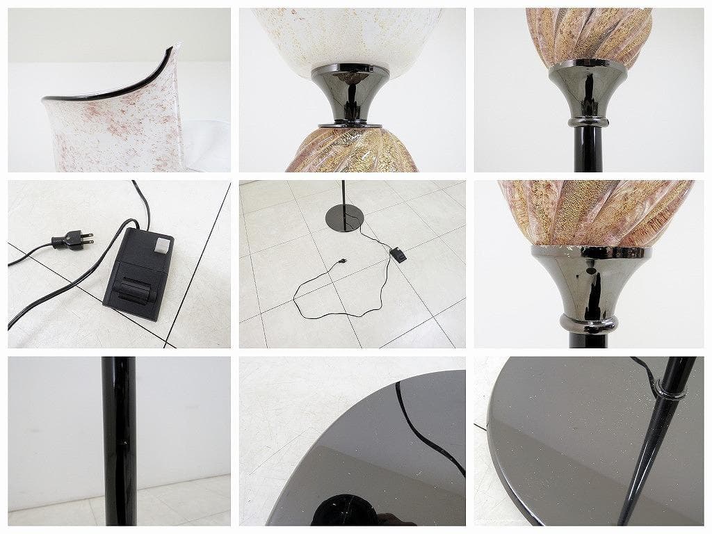 イタリア ザネッティ ムラーノガラス フロアスタンド 照明 ランプ ヴェネチアン