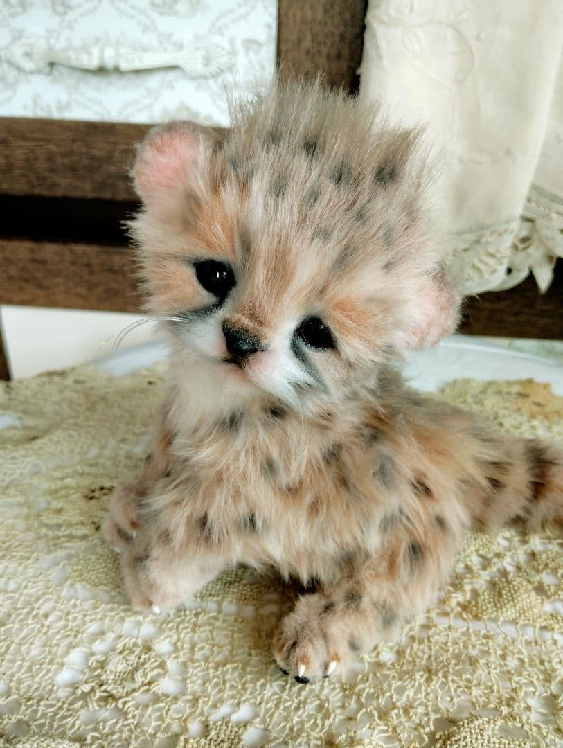 生後1ヶ月♡チーターベビー♡アートドール♡ぬいぐるみ♡